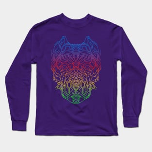 Pitbull Geometry Drawing Long Sleeve T-Shirt